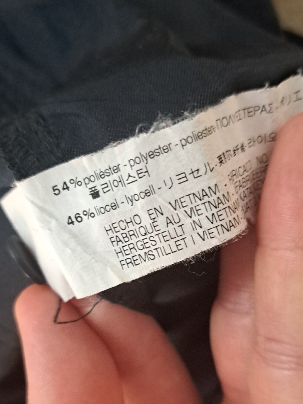 Zara Navy Drawstring Paperbag Waist Chinos - Picture 4 of 4